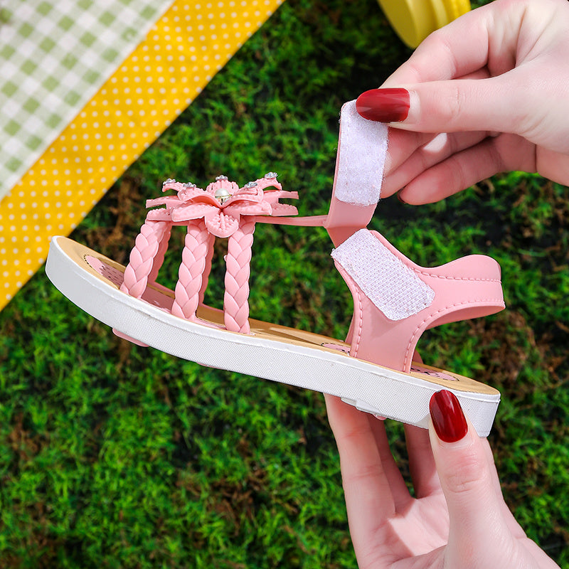 Girls' New Style Sandals And Slippers Princess Fashion Soft Bottom