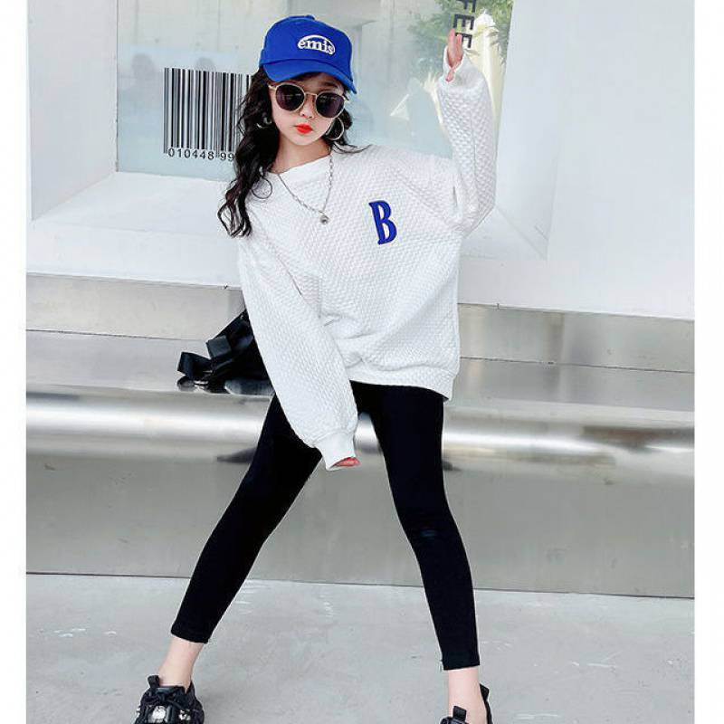 Girls' Suits New Children's Net Red Sweater Autumn Clothes