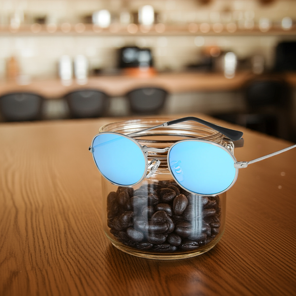 Fashion Women's Oval Sunglasses- Luxury Metal Frame