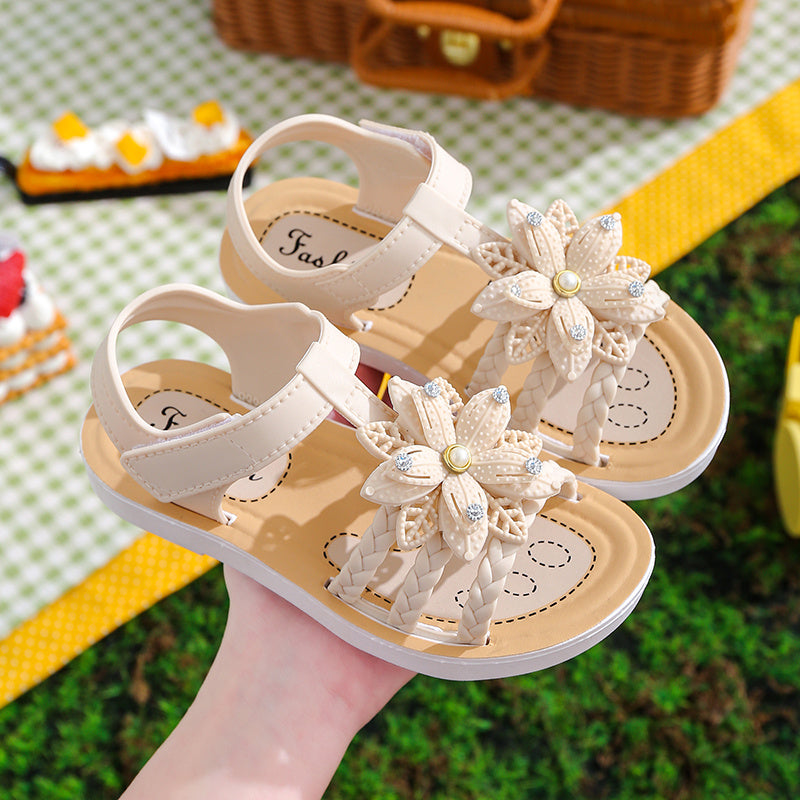 Girls' New Style Sandals And Slippers Princess Fashion Soft Bottom