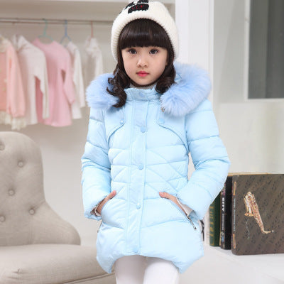 Girls Padded Cotton Clothes Thick Warm Cotton-padded Jacket