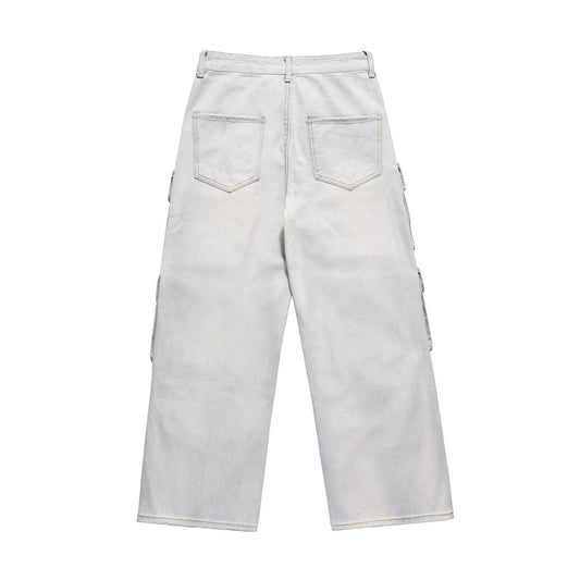 Workwear Denim Straight-leg Trousers Men