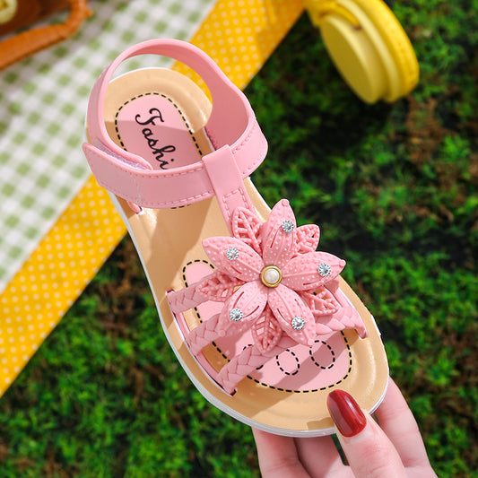 Girls' New Style Sandals And Slippers Princess Fashion Soft Bottom