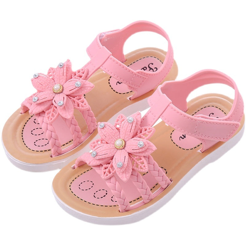 Girls' New Style Sandals And Slippers Princess Fashion Soft Bottom