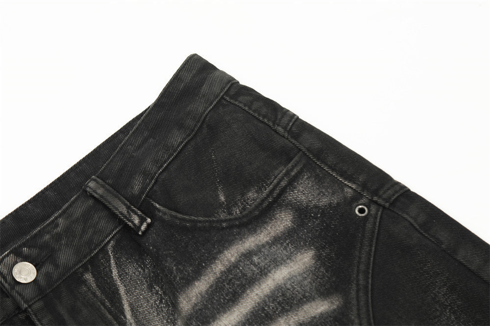 Fashion Stitching Straight Loose Trousers Men