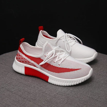 Spring New Women'S Shoes Casual Fashion Coconut Breathable Wild Running Sneakers Flying Shoes Single Shoes Women