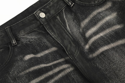 Fashion Stitching Straight Loose Trousers Men