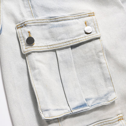 Workwear Denim Straight-leg Trousers Men