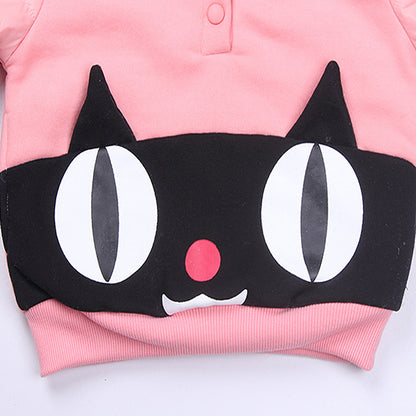 Girls' winter suit & children's sweater three-piece suit velvet thickened baby's clothes