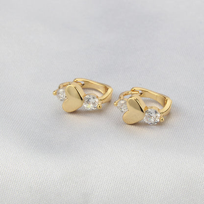 925 Silver Nails New Simple Inlaid Zirconium Earrings For Women