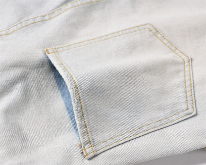 Workwear Denim Straight-leg Trousers Men